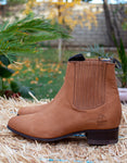 EL CANELO MENS LEATHER NUBUCK CHELSEA BOOTS BOTIN CHARRO ID231
