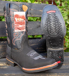 MENS WESTERN LEATHER SQUARE TOE RODEO COWBOY BOOTS