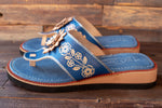 WOMENS LEATHER SLIP ON HUARACHE MEXICAN SANDAL