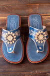 WOMENS LEATHER SLIP ON HUARACHE MEXICAN SANDAL