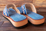 WOMENS LEATHER SLIP ON HUARACHE MEXICAN SANDAL