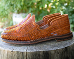 MENS LEATHER MEXICAN MOCASSIN SHOE SANDALS