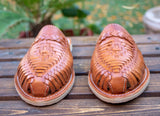 WOMENS LEATHER SLIP ON HUARACHE MEXICAN SANDAL