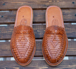 WOMENS LEATHER SLIP ON HUARACHE MEXICAN SANDAL