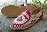 WOMENS LEATHER 2 TONE HUARACHE MEXICAN SANDAL