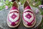 WOMENS LEATHER 2 TONE HUARACHE MEXICAN SANDAL