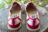 WOMENS LEATHER 2 TONE HUARACHE MEXICAN SANDAL