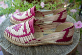 WOMENS LEATHER 2 TONE HUARACHE MEXICAN SANDAL