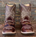 TODDLER YOUTH WESTERN SQUARE TOE COWBOY LEATHER BOOTS