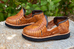 WALKER TODDLER MOCASSIN BROWN MEXICAN SHOE SANDALS