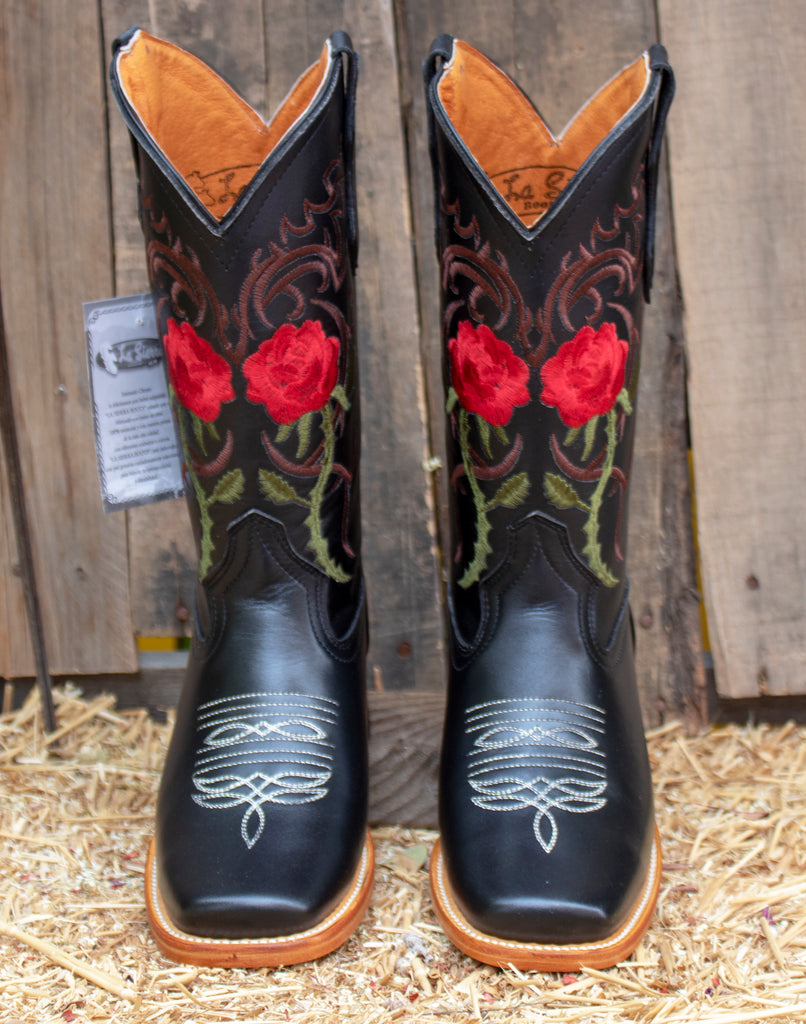 Cowboy boots on sale with roses