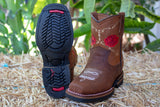 GIRLS TODDLER YOUTH WESTERN LEATHER SQUARE TOE COWGIRL BOOTS