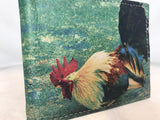 ROOSTER LEATHER WALLET laser printed bi-fold gallos wallet