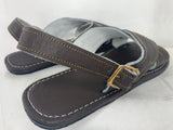 MENS LEATHER 2 STRAP brown mexican sandals with tire sole Size 7
