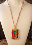 VIRGEN DE GUADALUPE virgin mary necklace good luck leather charm