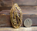 VIRGEN DE GUADALUPE Virgin Mary pinback nickel plated Button/Badge Plaque