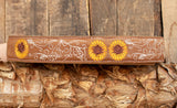 CHILDRENS YOUTH LEATHER SUNFLOWER EMBROIDERED WESTERN BELT