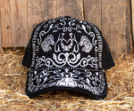 HORSE caballo western horseshoes EMBROIDERED HAT adjustable trucker mesh cap