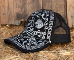 HORSE caballo western horseshoes EMBROIDERED HAT adjustable trucker mesh cap