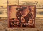 EMILIANO ZAPATA LEATHER laser printed bi-fold gallos wallet