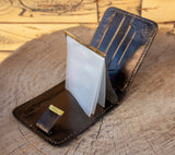 WESTERN HORSE SPURS Embroidered leather bi fold wallet cartera espuelas