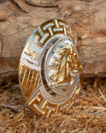 HORSE SHOE CABALLO Herradura cowboy western alpaca belt buckle evilla