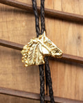 WESTERN horse caballo cowboy cowgirl alpaca silver Leather BOLO TIE corbatero charro