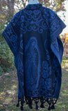 VIRGEN de GUADALUPE Virgin Mary 2 sided Mexican Poncho rebozo wrap Gaban