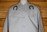 CHILDRENS WESTERN COWBOY embroidered horseshoe rodeo button up shirt camisa charro nino