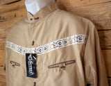MENS COWBOY EMBROIDERED horse shoe western Charro long sleeve shirt herradura