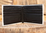 MEXICO 500 PESOS bill Mexican LEATHER laser printed  bi-fold wallet