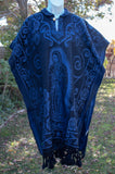 VIRGEN de GUADALUPE Virgin Mary 2 sided Mexican Poncho rebozo wrap Gaban