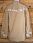 MENS COWBOY EMBROIDERED horse shoe western Charro long sleeve shirt herradura