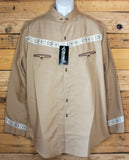 MENS COWBOY EMBROIDERED horse shoe western Charro long sleeve shirt herradura