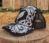 ROOSTER Gallo western EMBROIDERED HAT adjustable trucker mesh cap