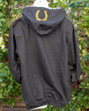 HORSE HORSESHOE EMBROIDERED Cowboy hoodie sweatshirt black sweater