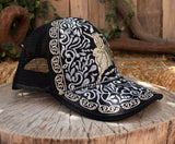 CHARRO Bullrider western rodeo EMBROIDERED HAT adjustable trucker cap