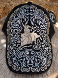 CHARRO Bullrider western rodeo EMBROIDERED HAT adjustable trucker cap