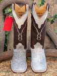 WOMENS COWGIRL cowboy COWHAIR leather square toe western Boots Size 7