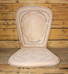PIGSKIN LEATHER CUSHIONED universal car seat with Rooster Cockfighting gallos stamped design