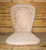 PIGSKIN LEATHER CUSHIONED universal car seat with Rooster Cockfighting gallos stamped design