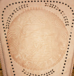 PIGSKIN LEATHER CUSHIONED universal car seat with Rooster Cockfighting gallos stamped design