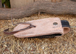 HANDCRAFTED LEATHER Bull Hemp embroidered 5 inch knife SHEATH funda navaja piteada