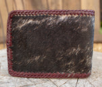 Real COWHIDE NATURAL HAIR cowboy leather western wallet cartera