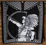 CHILDRENS YOUTH kids AZTEC warrior Popocatépetl Azteca 2 sided reversible Mexican Poncho rebozo gaban Zarape
