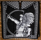 CHILDRENS YOUTH kids AZTEC warrior Popocatépetl Azteca 2 sided reversible Mexican Poncho rebozo gaban Zarape