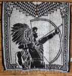 CHILDRENS YOUTH kids AZTEC warrior Popocatépetl Azteca 2 sided reversible Mexican Poncho rebozo gaban Zarape