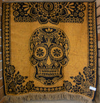 Dia de los muertos La Catrina Day of the dead Mexican calavera double sided reversible Mexico PONCHO Zarape Gaban