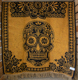 Dia de los muertos La Catrina Day of the dead Mexican calavera double sided reversible Mexico PONCHO Zarape Gaban