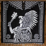 CHILDRENS YOUTH kids AZTEC warrior Popocatépetl Azteca 2 sided reversible Mexican Poncho rebozo gaban Zarape